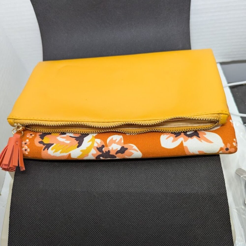 Floral Orange and Yellow Clutch